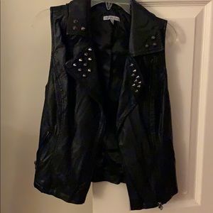 Pleather Studded Vest
